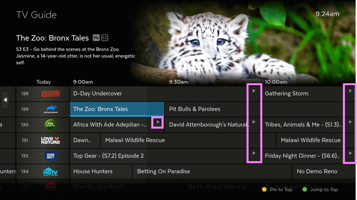 Watch shows in advance with Fetch TV Guide features
