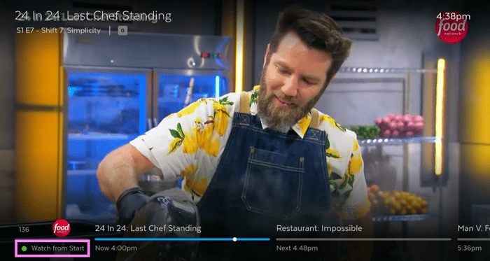 Start over live TV with Fetch TV Guide features